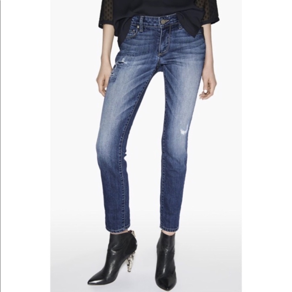 PAIGE Skyline Ankle Peg Jessie Tear & Repair Jeans